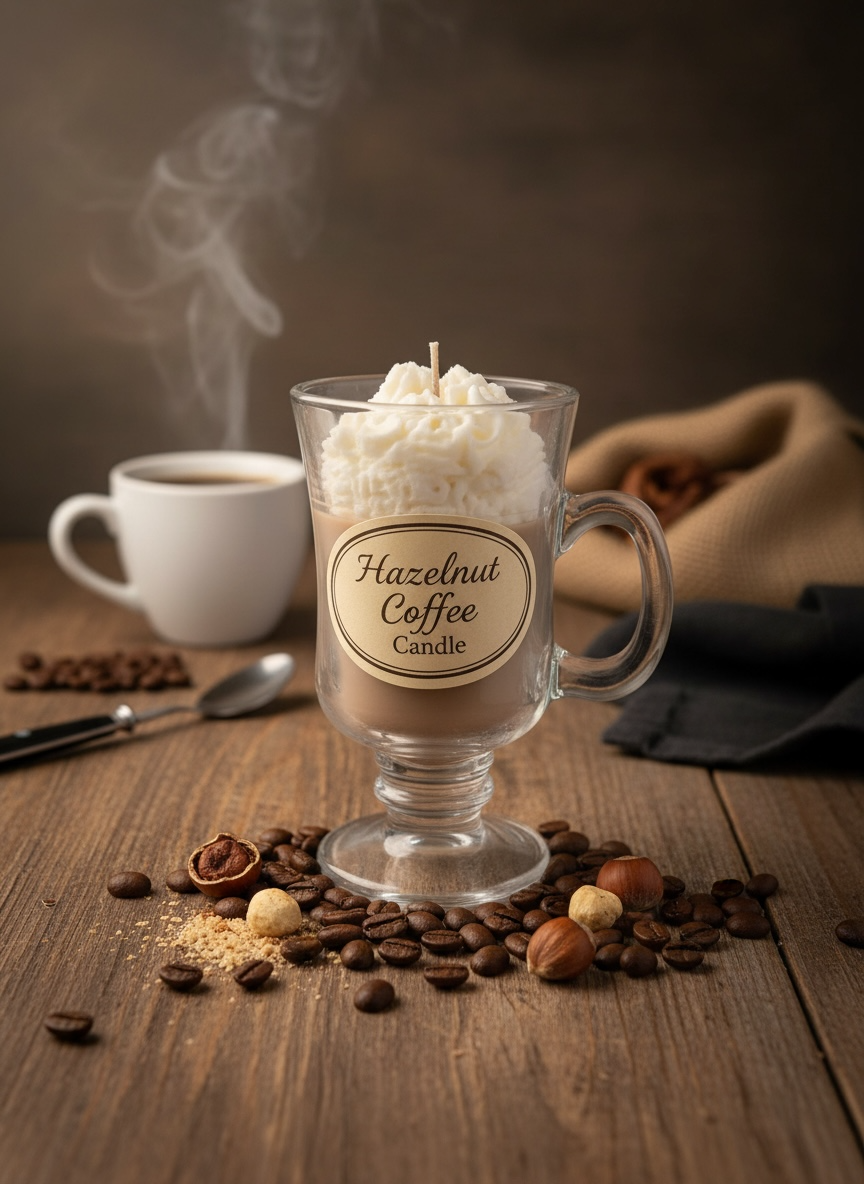 Hazel’s Hazelnut Coffee Candle | Soy Blend Dessert Candle