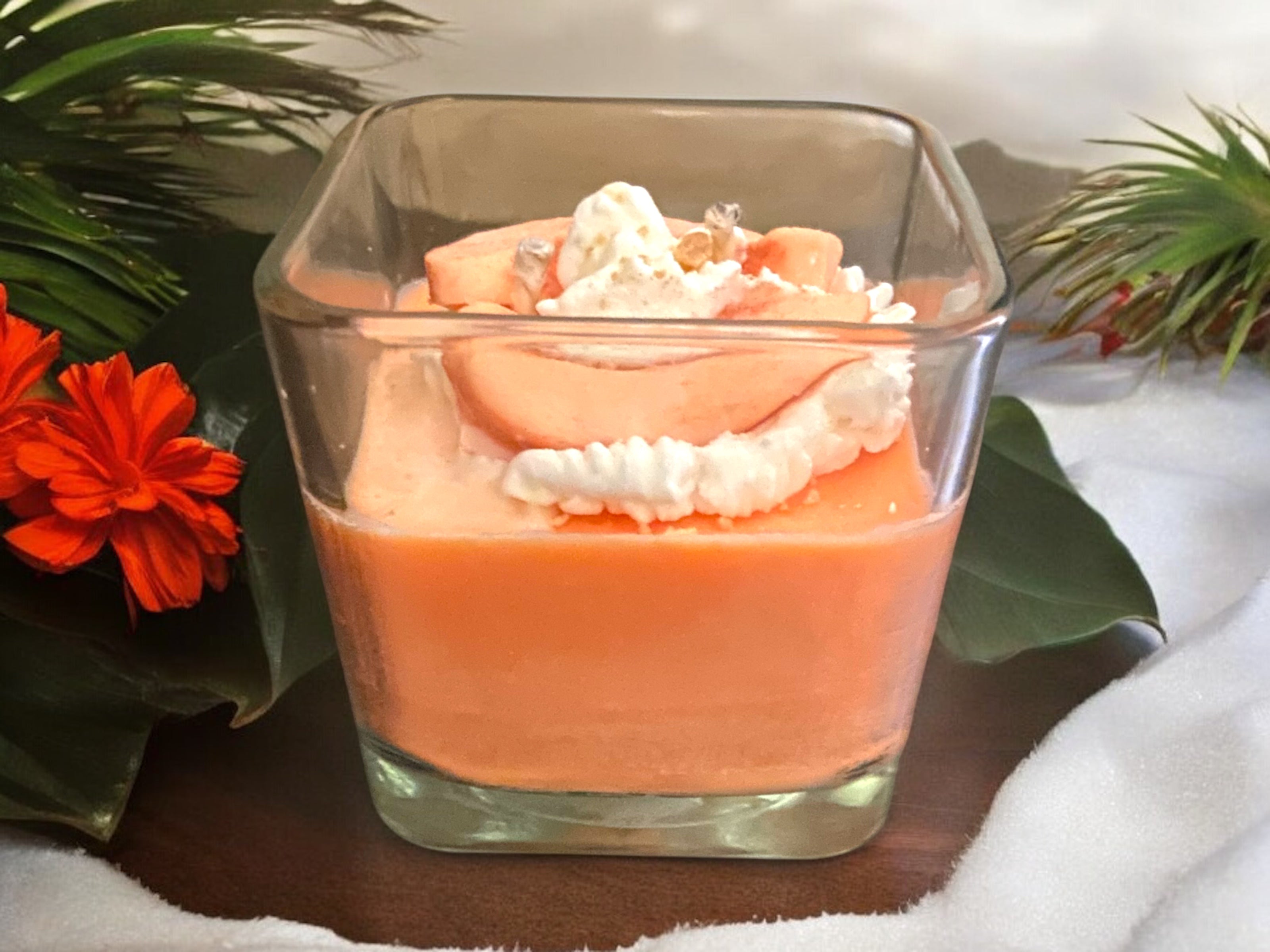 Peaches & Crème Candle | Soy Blend Dessert Candle
