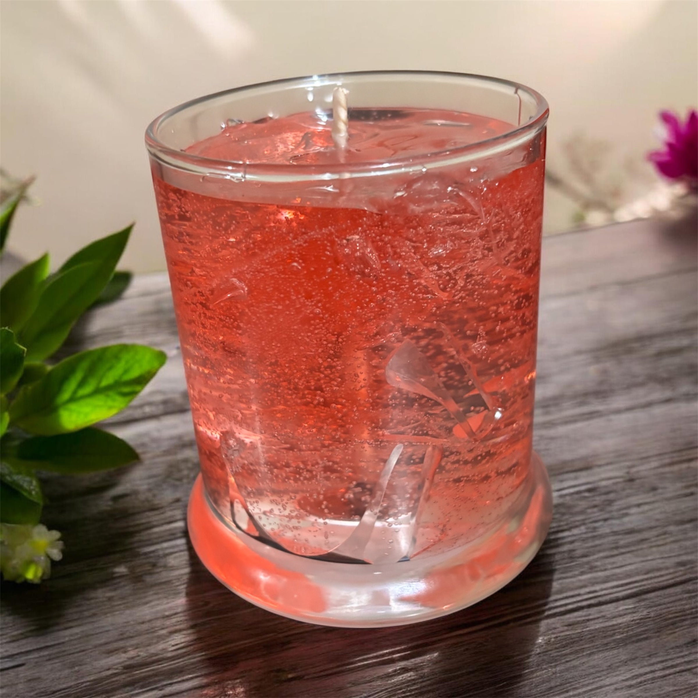 Pretty in Pink Watermelon Candle | Gel Wax Summer Dessert Candle