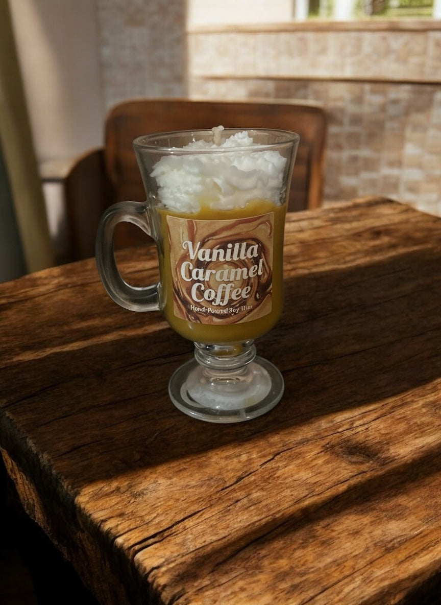 Vanilla Caramel Coffee Candle | Soy Blend Dessert Candle
