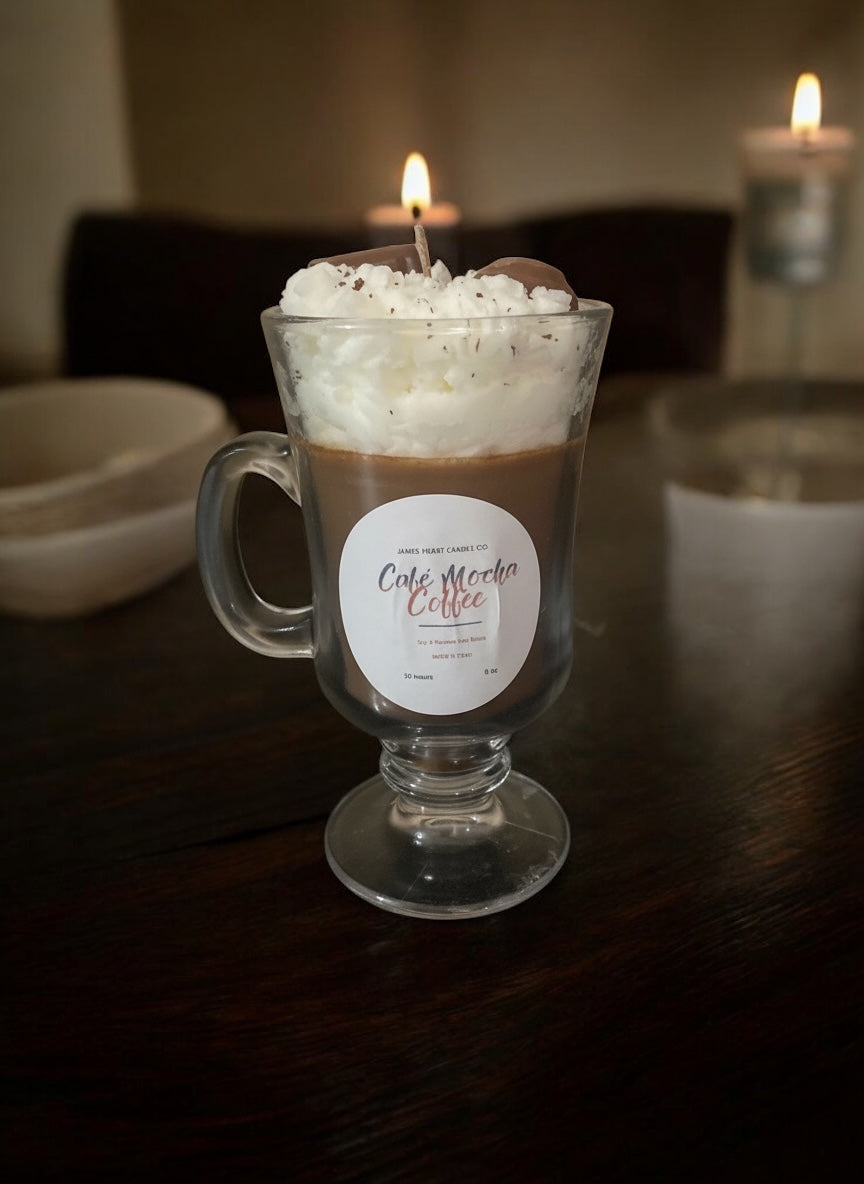 Café Mocha Coffee Candle | Soy Blend Coffee Dessert Candle