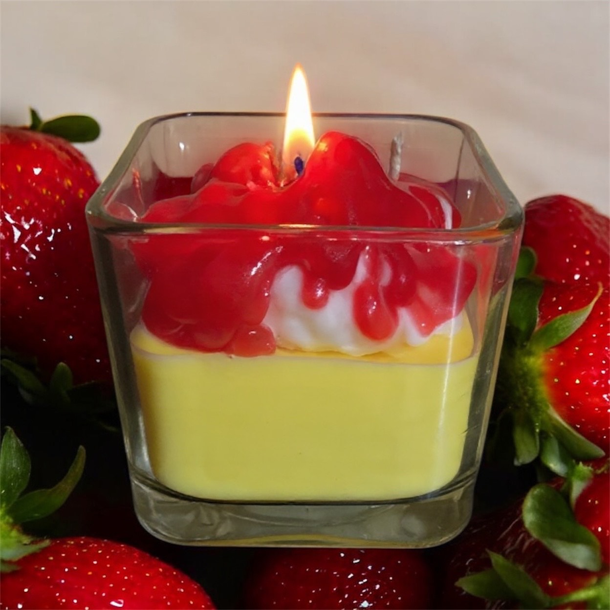 Strawberry Cheesecake Candle | Soy Blend Dessert Candle